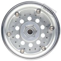 INJORA 4PCS 1.9" Silver Aluminum Beadlock Wheel Rims For RC Crawler