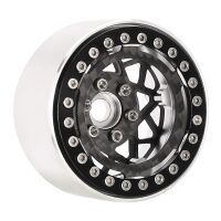 INJORA Carbon Fiber Aluminum Negative Offset 10mm 1.9" Beadlock Wheels For 1/10 RC Crawlers (W1952)