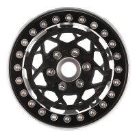 INJORA Carbon Fiber Aluminum Negative Offset 10mm 1.9" Beadlock Wheels For 1/10 RC Crawlers (W1952)