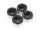 INJORA Carbon Fiber Aluminum Negative Offset 10mm 1.9" Beadlock Wheels For 1/10 RC Crawlers (W1952)