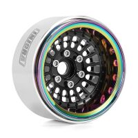 INJORA Turbine 1.9" Aluminum Beadlock Wheels With Rainbow Rings For 1/10 RC Crawler (4) (W1955)