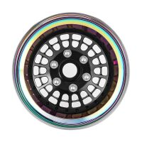 INJORA Turbine 1.9" Aluminum Beadlock Wheels With Rainbow Rings For 1/10 RC Crawler (4) (W1955)