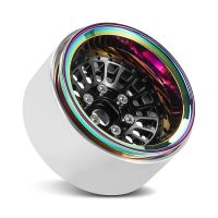 INJORA Turbine 1.9" Aluminum Beadlock Wheels With Rainbow Rings For 1/10 RC Crawler (4) (W1955)