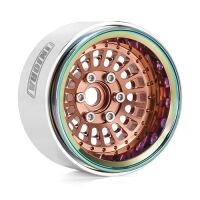 INJORA Turbine 1.9" Aluminum Beadlock Wheels With Rainbow Rings For 1/10 RC Crawler (4) (W1955)