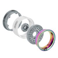 INJORA Turbine 1.9" Aluminum Beadlock Wheels With Rainbow Rings For 1/10 RC Crawler (4) (W1955)