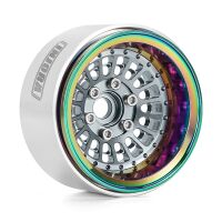 INJORA Turbine 1.9" Aluminum Beadlock Wheels With Rainbow Rings For 1/10 RC Crawler (4) (W1955)