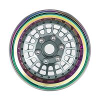 INJORA Turbine 1.9" Aluminum Beadlock Wheels With Rainbow Rings For 1/10 RC Crawler (4) (W1955)