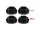 INJORA 12mm Black Aluminum Wheel Hex Hubs For 1.9" 2.2" Rims 9mm