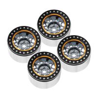 INJORA 2.2" Deep Dish Negative Offset 10mm Wheels For 1/10 RC Crawler (4) (W2208) Grey