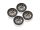 INJORA 2.2" Deep Dish Negative Offset 10mm Wheels For 1/10 RC Crawler (4) (W2208) Grey