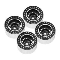 INJORA 2.2" Deep Dish Negative Offset 10mm Wheels For 1/10 RC Crawler (4) (W2208) Black