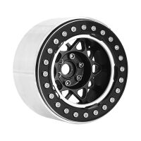 INJORA 2.2" Deep Dish Negative Offset 10mm Wheels For 1/10 RC Crawler (4) (W2208) Black