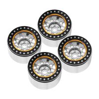 INJORA 2.2" Deep Dish Negative Offset 10mm Wheels For 1/10 RC Crawler (4) (W2208) Silver