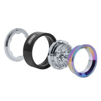 INJORA Turbine 1.3" CNC Aluminium Beadlock Wheels For 1/24 1/18 RC Crawler (W1303) RAINBOW WITH SILVER