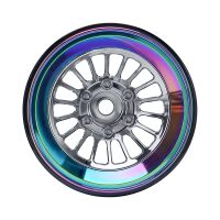 INJORA Turbine 1.3" CNC Aluminium Beadlock Wheels For 1/24 1/18 RC Crawler (W1303) RAINBOW WITH SILVER