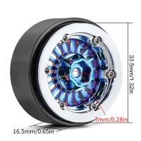 INJORA Turbine 1.3" CNC Aluminium Beadlock Wheels For 1/24 1/18 RC Crawler (W1303) SILVER WITH RAINBOW