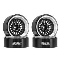 INJORA Turbine 1.3" CNC Aluminium Beadlock Wheels For 1/24 1/18 RC Crawler (W1303) BLACK