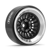 INJORA Turbine 1.3" CNC Aluminium Beadlock Wheels For 1/24 1/18 RC Crawler (W1303) BLACK