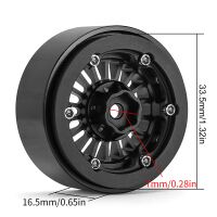 INJORA Turbine 1.3" CNC Aluminium Beadlock Wheels For 1/24 1/18 RC Crawler (W1303) BLACK