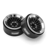 INJORA Turbine 1.3" CNC Aluminium Beadlock Wheels For 1/24 1/18 RC Crawler (W1303) BLACK