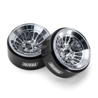 INJORA 1.0" Negative Offset 3.78mm Deep Dish Stamped Steel Wheel Rims For 1/24 RC Crawlers (4) (W1004) Black