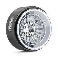 INJORA Turbine 1.3" CNC Aluminium Beadlock Wheels For 1/24 1/18 RC Crawler (W1303) SILVER