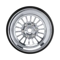 INJORA Turbine 1.3" CNC Aluminium Beadlock Wheels For 1/24 1/18 RC Crawler (W1303) SILVER